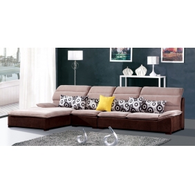 high-backed double color couch